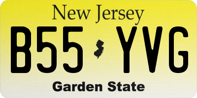 NJ license plate B55YVG