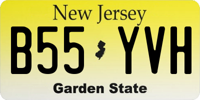 NJ license plate B55YVH