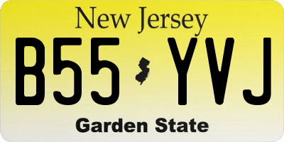 NJ license plate B55YVJ