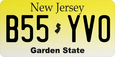 NJ license plate B55YVO