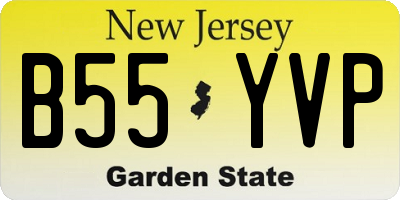 NJ license plate B55YVP