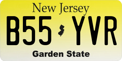 NJ license plate B55YVR