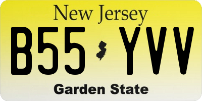 NJ license plate B55YVV
