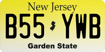 NJ license plate B55YWB