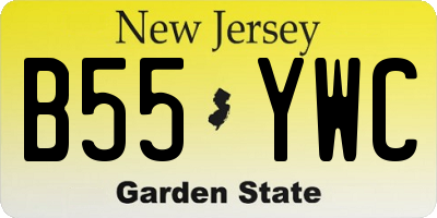 NJ license plate B55YWC
