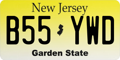 NJ license plate B55YWD