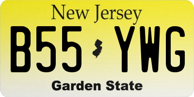 NJ license plate B55YWG