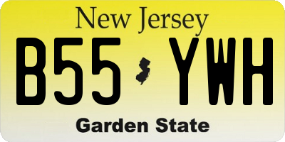 NJ license plate B55YWH