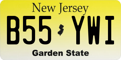 NJ license plate B55YWI