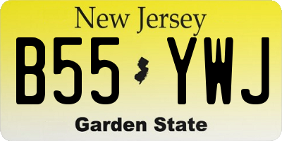 NJ license plate B55YWJ