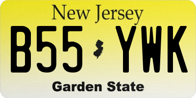 NJ license plate B55YWK