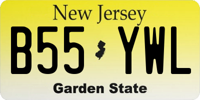NJ license plate B55YWL