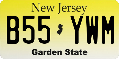 NJ license plate B55YWM