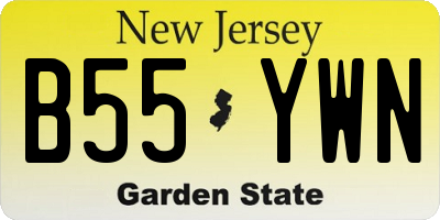 NJ license plate B55YWN