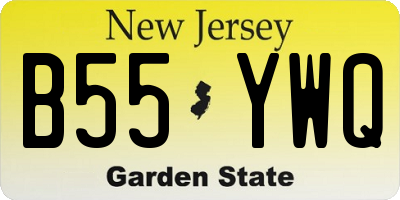 NJ license plate B55YWQ