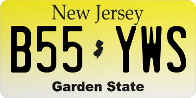 NJ license plate B55YWS