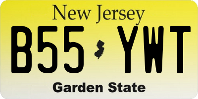 NJ license plate B55YWT