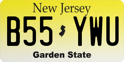 NJ license plate B55YWU