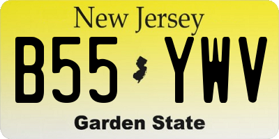 NJ license plate B55YWV