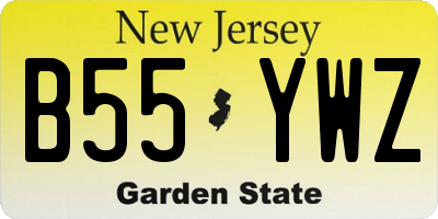 NJ license plate B55YWZ
