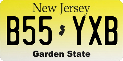 NJ license plate B55YXB