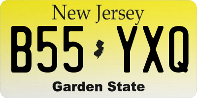 NJ license plate B55YXQ