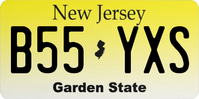 NJ license plate B55YXS