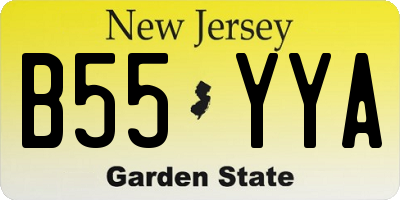 NJ license plate B55YYA