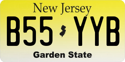 NJ license plate B55YYB