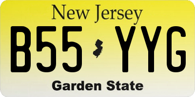 NJ license plate B55YYG