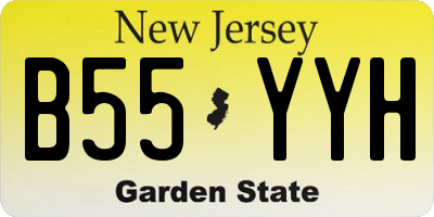 NJ license plate B55YYH