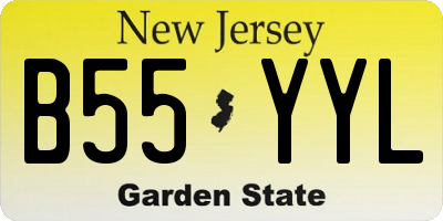 NJ license plate B55YYL