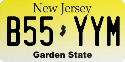 NJ license plate B55YYM