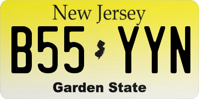 NJ license plate B55YYN