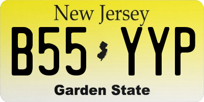 NJ license plate B55YYP