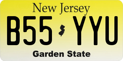 NJ license plate B55YYU