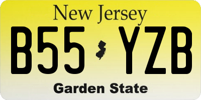 NJ license plate B55YZB