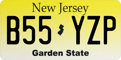NJ license plate B55YZP