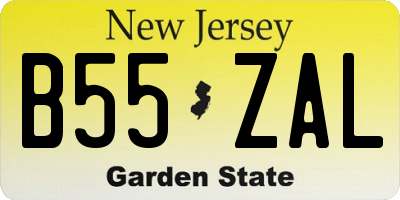 NJ license plate B55ZAL