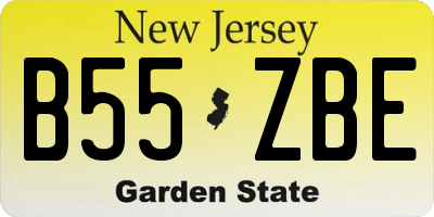 NJ license plate B55ZBE