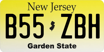 NJ license plate B55ZBH