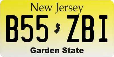 NJ license plate B55ZBI