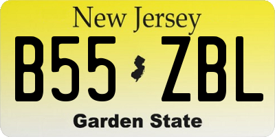 NJ license plate B55ZBL