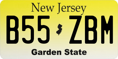 NJ license plate B55ZBM