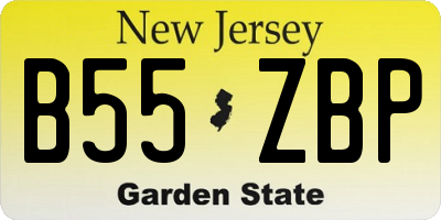 NJ license plate B55ZBP