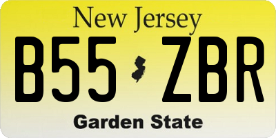 NJ license plate B55ZBR