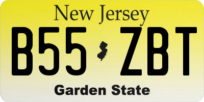 NJ license plate B55ZBT