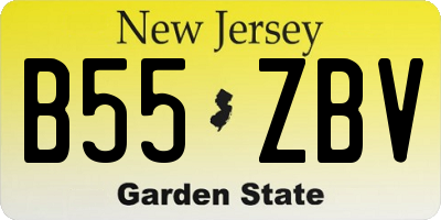 NJ license plate B55ZBV