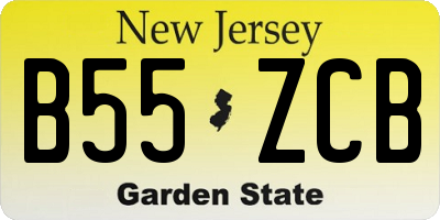 NJ license plate B55ZCB