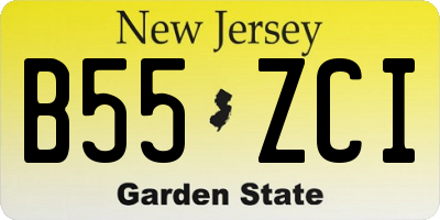 NJ license plate B55ZCI